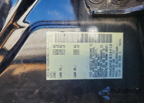 2010 Nissan Maxima S из США, поврежденный, VIN 1N4AA5AP7AC834458